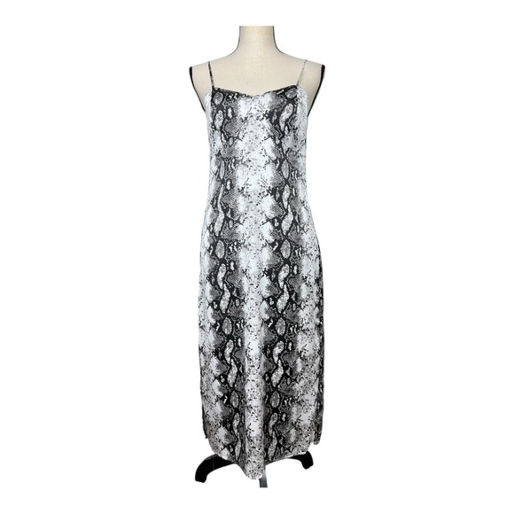 Gianni Bini Snakeskin Print Dress in Black and White Size XS